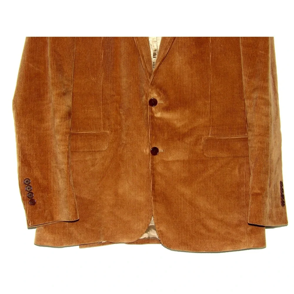 Brooks Brothers REGENT FIT Brown Double Vent Corduroy 2 Button Blazer Men's 40L
